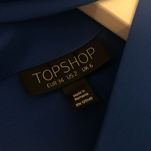 Topshop Cobalt Blue Choker Dress - Picture 3 of 3